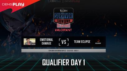CBN SURVIVOR SHOWDOWN Qualifier Day 1 - EMOTIONAL DAMAGE VS TEAM ECLIPSE