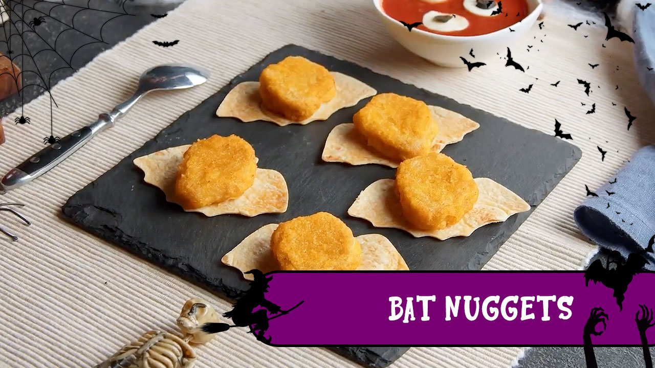 Ide Camilan Halloween Mudah: Nugget Bentuk Kelelawar